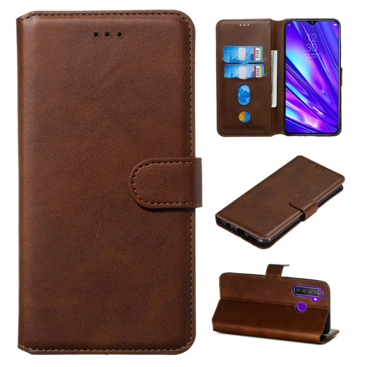 Classic Calf Texture Horizontal Flip PU Leather Case, with Holder & Card Slots & Wallet, For OPPO Realme 5 Pro / Realme Q