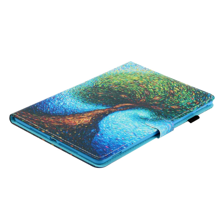 Painted Left and Right Flat Leather Tablet Case, For Samsung Galaxy Tab A8 10.5 2021