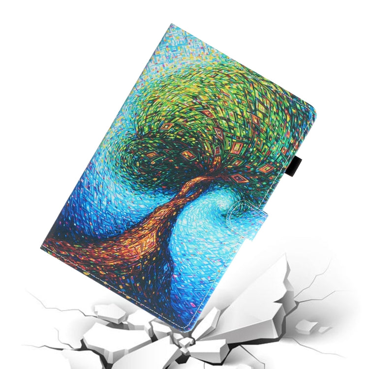 Painted Left and Right Flat Leather Tablet Case, For Samsung Galaxy Tab A8 10.5 2021
