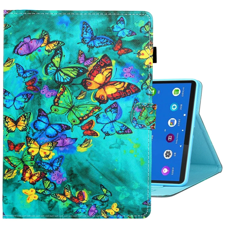 Coloured Drawing Stitching Leather Tablet Case, For Samsung Galaxy Tab A8 10.5 2021