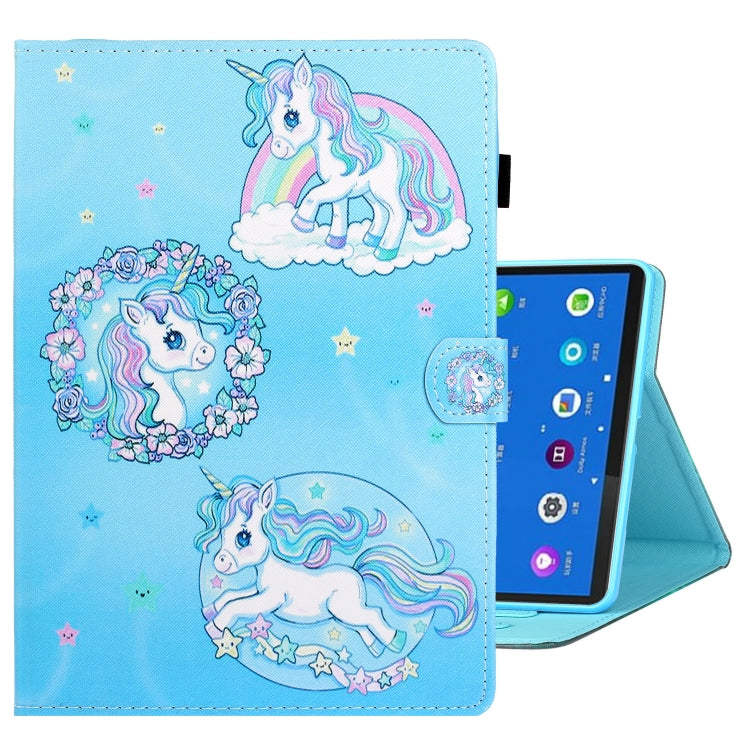 Coloured Drawing Stitching Leather Tablet Case, For Samsung Galaxy Tab A8 10.5 2021