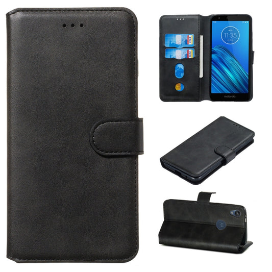 Classic Calf Texture Horizontal Flip PU Leather Case, with Holder & Card Slots & Wallet, For Motorola Moto E6, For Motorola Moto G8 Plus