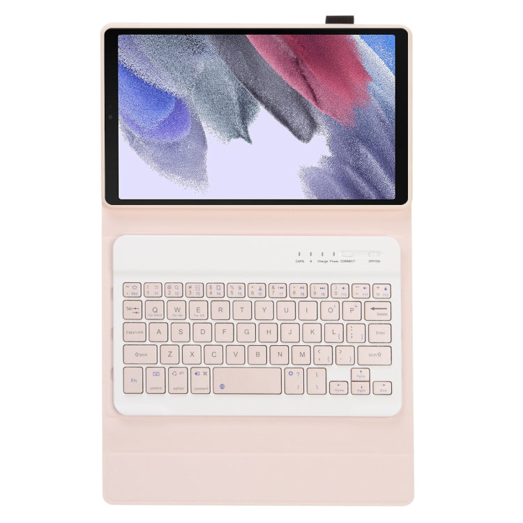 A220 Candy Color TPU Detachable Bluetooth Keyboard Leather Case with Bracket, For Samsung Galaxy Tab A7 Lite 8.7 T220 / T225