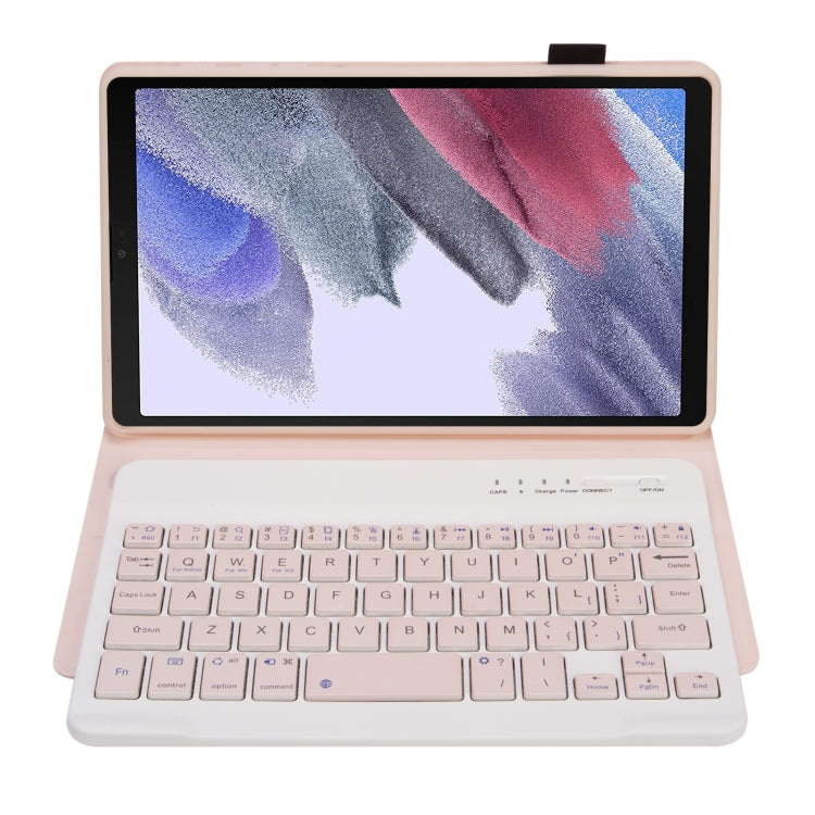 A220 Candy Color TPU Detachable Bluetooth Keyboard Leather Case with Bracket, For Samsung Galaxy Tab A7 Lite 8.7 T220 / T225