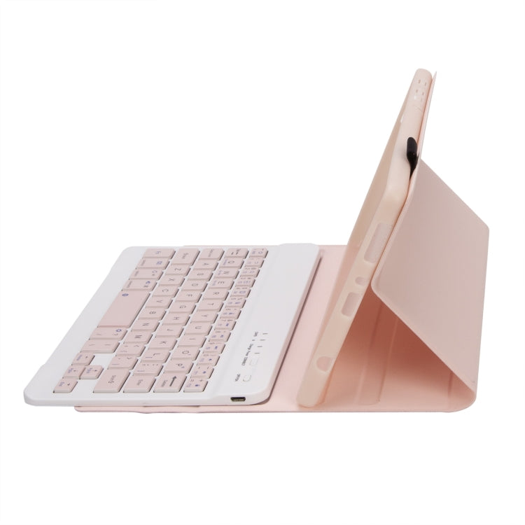 A220 Candy Color TPU Detachable Bluetooth Keyboard Leather Case with Bracket, For Samsung Galaxy Tab A7 Lite 8.7 T220 / T225