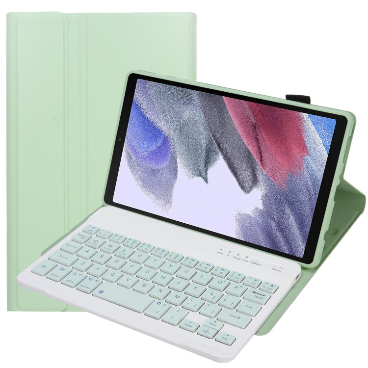 A220 Candy Color TPU Detachable Bluetooth Keyboard Leather Case with Bracket, For Samsung Galaxy Tab A7 Lite 8.7 T220 / T225