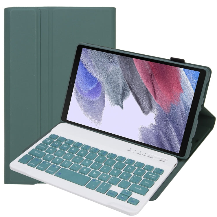 A220 Candy Color TPU Detachable Bluetooth Keyboard Leather Case with Bracket, For Samsung Galaxy Tab A7 Lite 8.7 T220 / T225