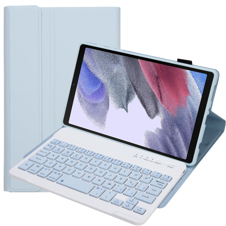 A220 Candy Color TPU Detachable Bluetooth Keyboard Leather Case with Bracket, For Samsung Galaxy Tab A7 Lite 8.7 T220 / T225