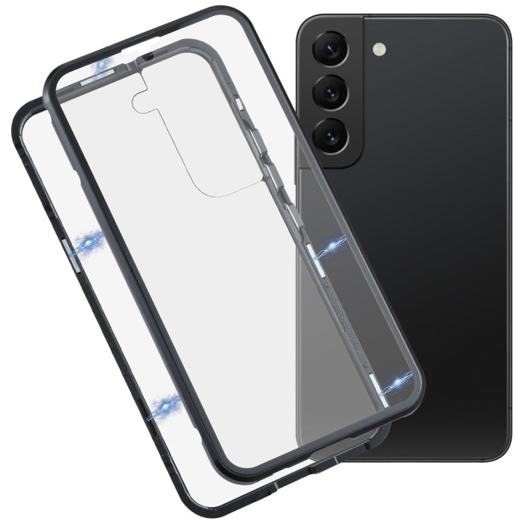 HD Magnetic Metal Tempered Glass Phone Case, For Samsung Galaxy S22 5G
