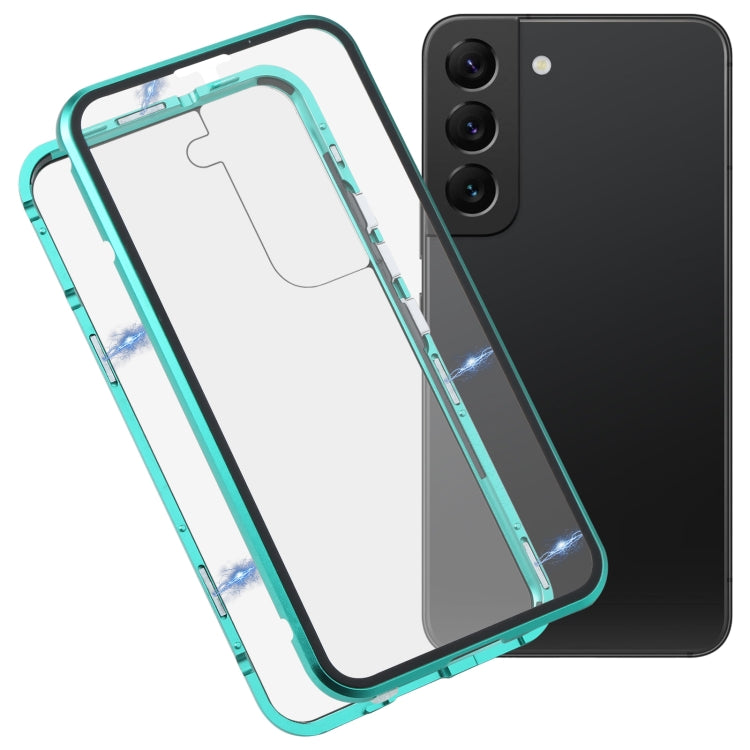HD Magnetic Metal Tempered Glass Phone Case, For Samsung Galaxy S22 5G