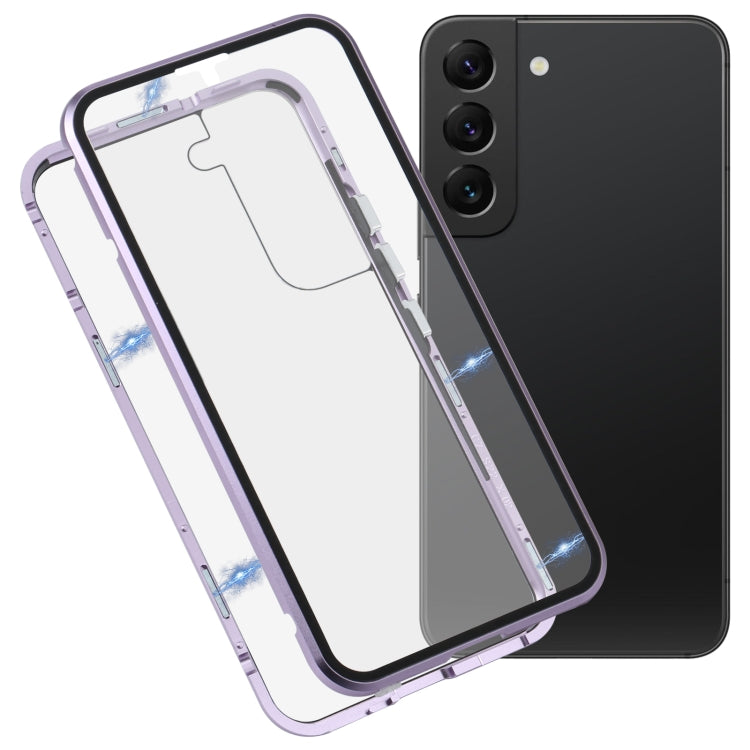 HD Magnetic Metal Tempered Glass Phone Case, For Samsung Galaxy S22 5G