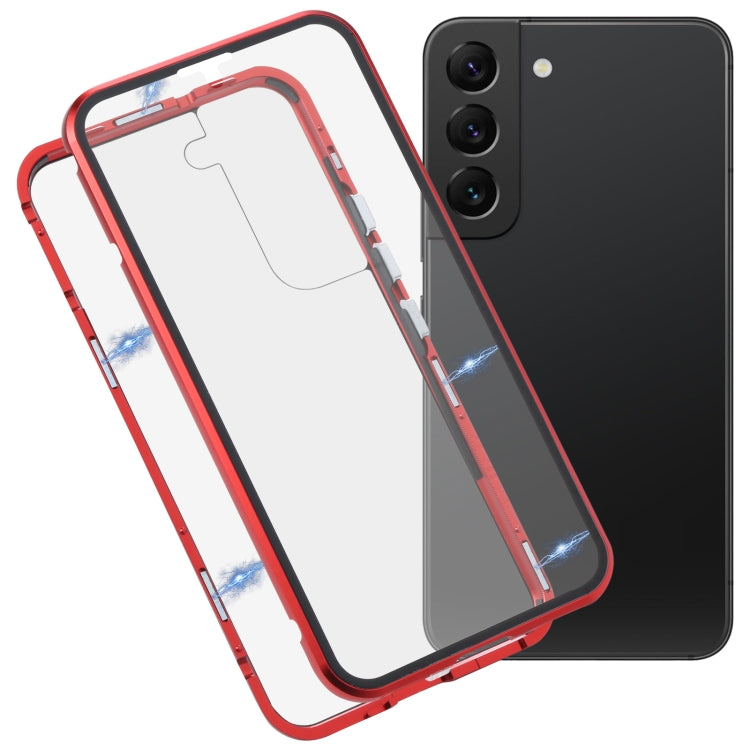 HD Magnetic Metal Tempered Glass Phone Case, For Samsung Galaxy S22 5G