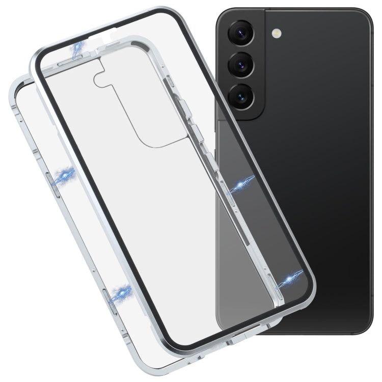 HD Magnetic Metal Tempered Glass Phone Case, For Samsung Galaxy S22 5G