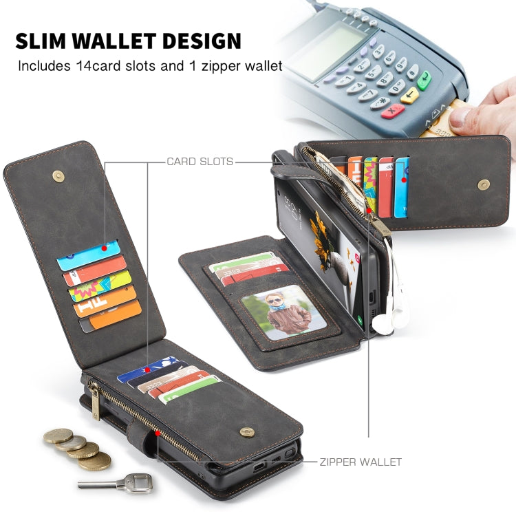 CaseMe-007 Detachable Multifunctional Leather Phone Case, For Samsung Galaxy Note20, For Samsung Galaxy Note20 Ultra, For Samsung Galaxy S21 5G, For Samsung Galaxy S21+ 5G, For Samsung Galaxy S21 Ultra 5G, For Samsung Galaxy S22 5G                     ...