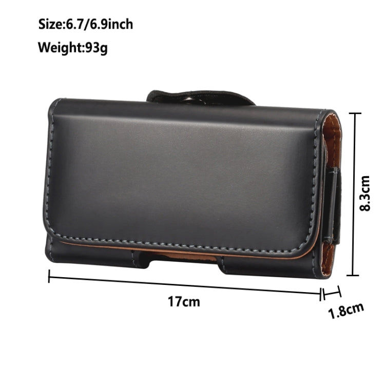 Glossy Texture Waist Hanging Phone Case, For 6.7-6.9 inch Phone