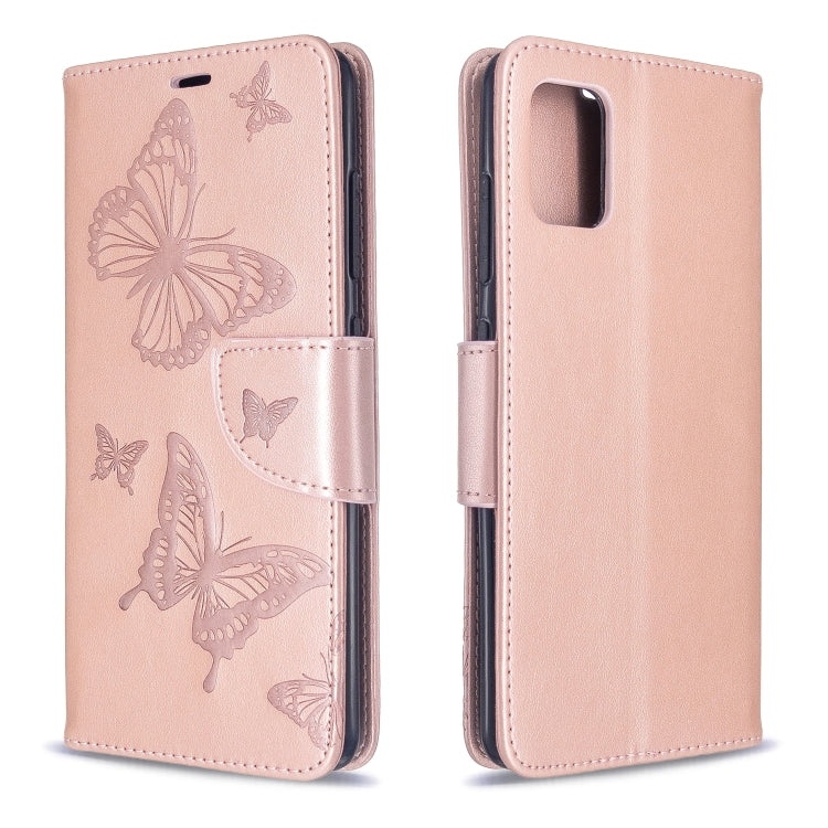 Embossing Two Butterflies Pattern Horizontal Flip PU Leather Case with Holder & Card Slot & Wallet & Lanyard, For Galaxy S20, For Galaxy S20+, For Galaxy A51, For Galaxy A71, For Galaxy S20 Ultra