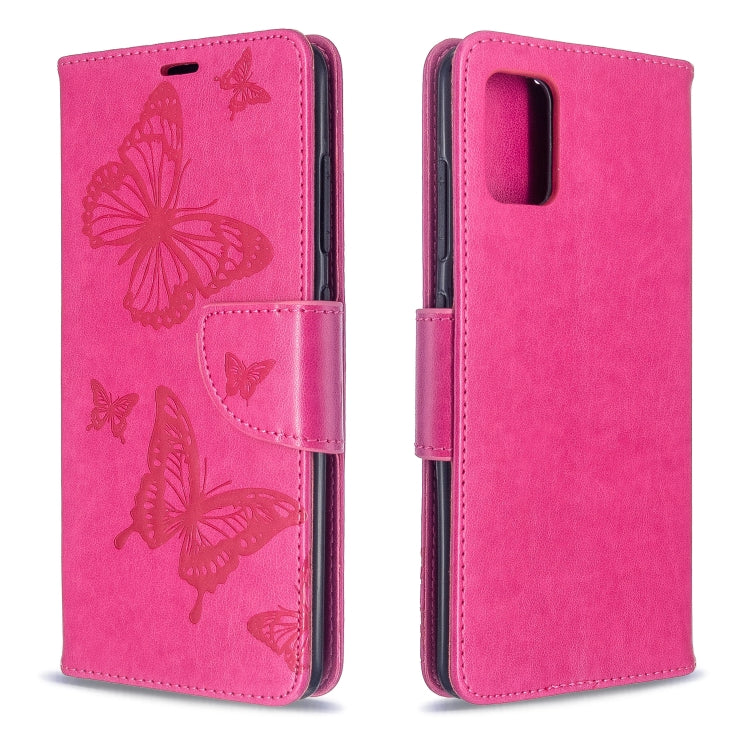 Embossing Two Butterflies Pattern Horizontal Flip PU Leather Case with Holder & Card Slot & Wallet & Lanyard, For Galaxy S20, For Galaxy S20+, For Galaxy A51, For Galaxy A71, For Galaxy S20 Ultra