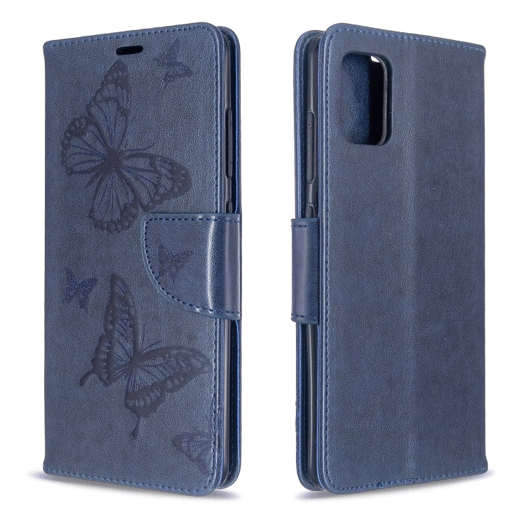 Embossing Two Butterflies Pattern Horizontal Flip PU Leather Case with Holder & Card Slot & Wallet & Lanyard, For Galaxy S20, For Galaxy S20+, For Galaxy A51, For Galaxy A71, For Galaxy S20 Ultra