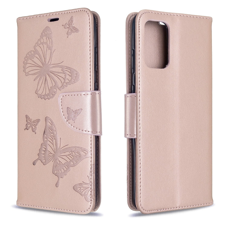 Embossing Two Butterflies Pattern Horizontal Flip PU Leather Case with Holder & Card Slot & Wallet & Lanyard, For Galaxy S20, For Galaxy S20+, For Galaxy A51, For Galaxy A71, For Galaxy S20 Ultra