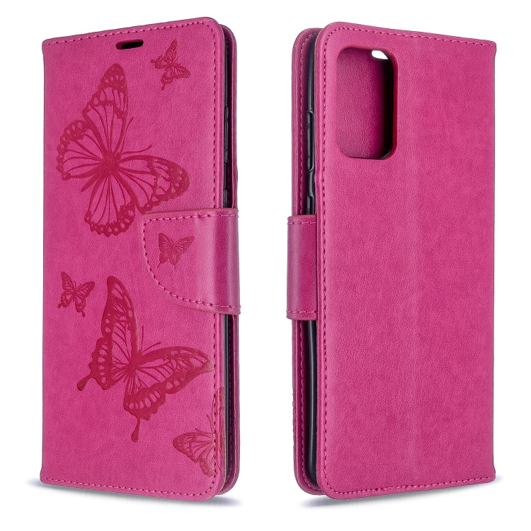 Embossing Two Butterflies Pattern Horizontal Flip PU Leather Case with Holder & Card Slot & Wallet & Lanyard, For Galaxy S20, For Galaxy S20+, For Galaxy A51, For Galaxy A71, For Galaxy S20 Ultra