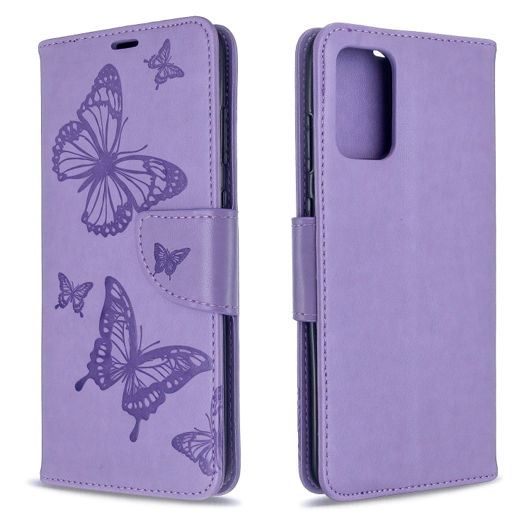 Embossing Two Butterflies Pattern Horizontal Flip PU Leather Case with Holder & Card Slot & Wallet & Lanyard, For Galaxy S20, For Galaxy S20+, For Galaxy A51, For Galaxy A71, For Galaxy S20 Ultra