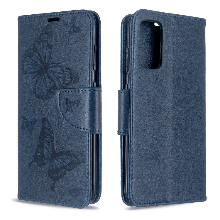 Embossing Two Butterflies Pattern Horizontal Flip PU Leather Case with Holder & Card Slot & Wallet & Lanyard, For Galaxy S20, For Galaxy S20+, For Galaxy A51, For Galaxy A71, For Galaxy S20 Ultra