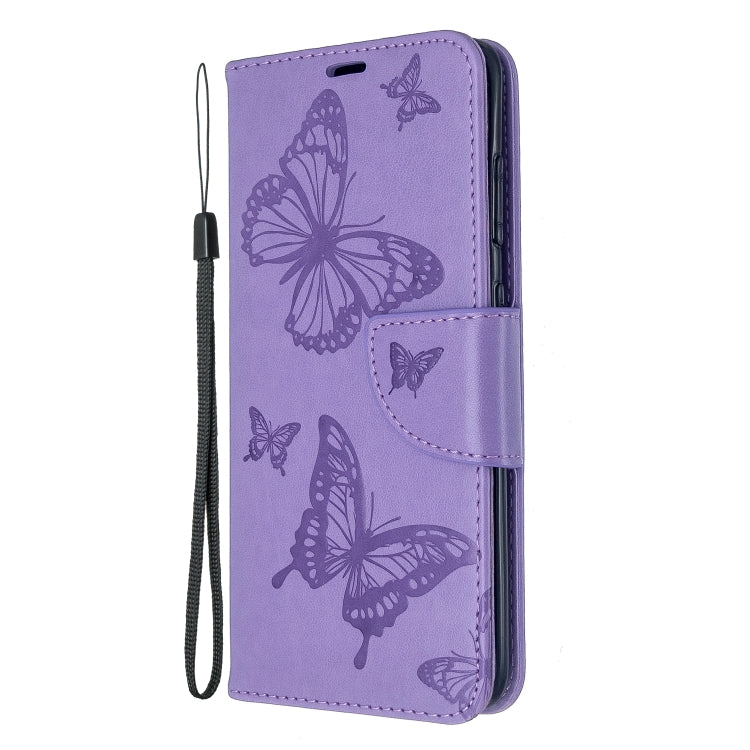 Embossing Two Butterflies Pattern Horizontal Flip PU Leather Case with Holder & Card Slot & Wallet & Lanyard, For Galaxy S20, For Galaxy S20+, For Galaxy A51, For Galaxy A71, For Galaxy S20 Ultra