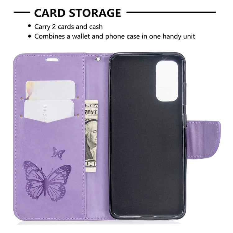 Embossing Two Butterflies Pattern Horizontal Flip PU Leather Case with Holder & Card Slot & Wallet & Lanyard, For Galaxy S20, For Galaxy S20+, For Galaxy A51, For Galaxy A71, For Galaxy S20 Ultra