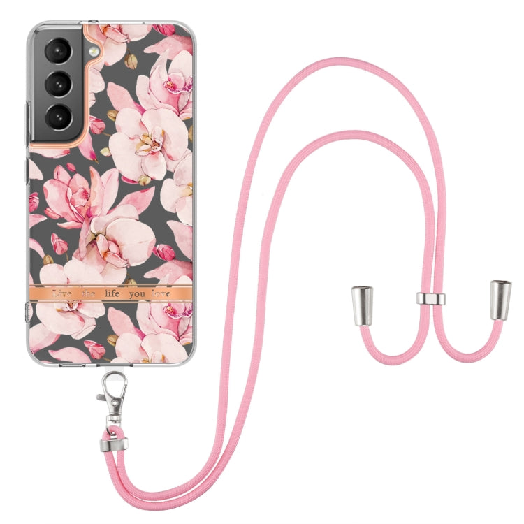 Flowers Series TPU Phone Case with Lanyard, For Samsung Galaxy S22 5G, For Samsung Galaxy S22+ 5G, For Samsung Galaxy S22 Ultra 5G, For Samsung Galaxy S21 5G, For Samsung Galaxy S21+ 5G, For Samsung Galaxy S21 Ultra 5G, For Samsung Galaxy S21 FE 5G    ...