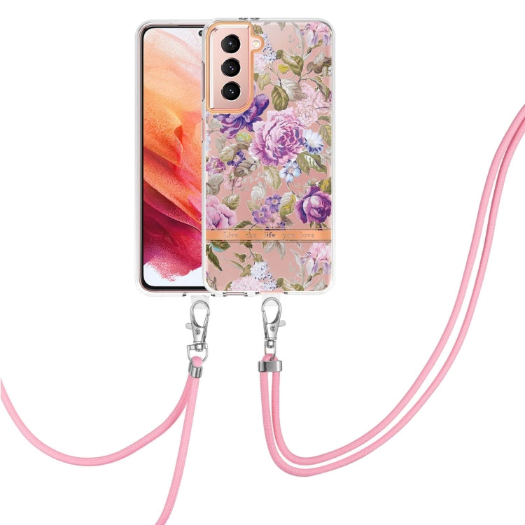 Flowers Series TPU Phone Case with Lanyard, For Samsung Galaxy S22 5G, For Samsung Galaxy S22+ 5G, For Samsung Galaxy S22 Ultra 5G, For Samsung Galaxy S21 5G, For Samsung Galaxy S21+ 5G, For Samsung Galaxy S21 Ultra 5G, For Samsung Galaxy S21 FE 5G    ...
