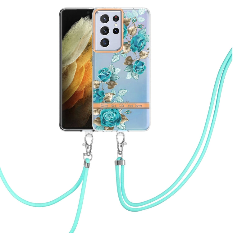 Flowers Series TPU Phone Case with Lanyard, For Samsung Galaxy S22 5G, For Samsung Galaxy S22+ 5G, For Samsung Galaxy S22 Ultra 5G, For Samsung Galaxy S21 5G, For Samsung Galaxy S21+ 5G, For Samsung Galaxy S21 Ultra 5G, For Samsung Galaxy S21 FE 5G    ...