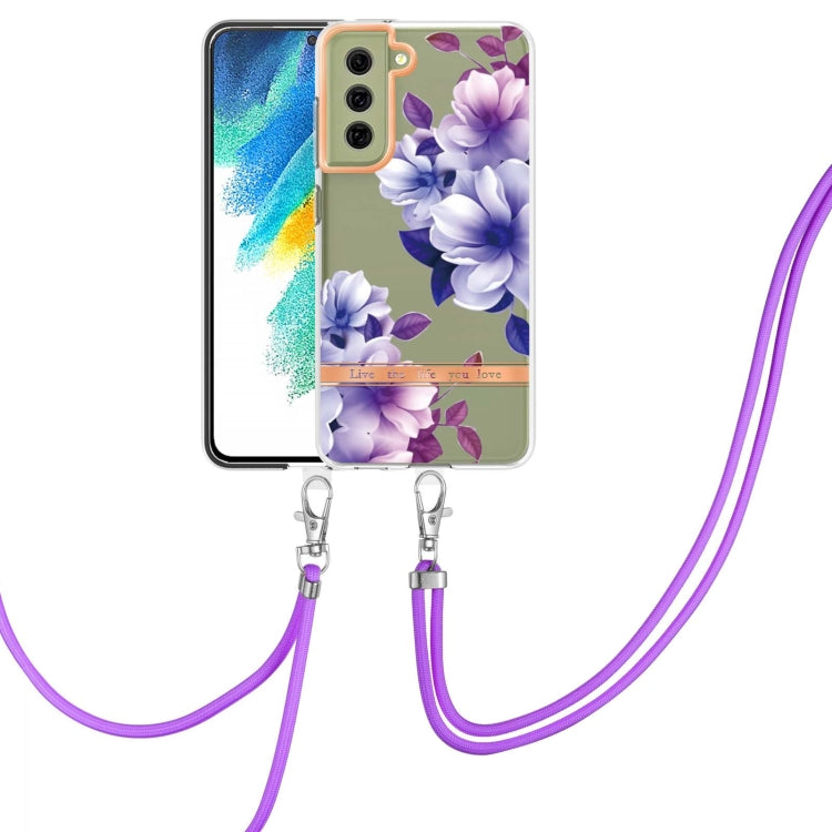 Flowers Series TPU Phone Case with Lanyard, For Samsung Galaxy S22 5G, For Samsung Galaxy S22+ 5G, For Samsung Galaxy S22 Ultra 5G, For Samsung Galaxy S21 5G, For Samsung Galaxy S21+ 5G, For Samsung Galaxy S21 Ultra 5G, For Samsung Galaxy S21 FE 5G    ...