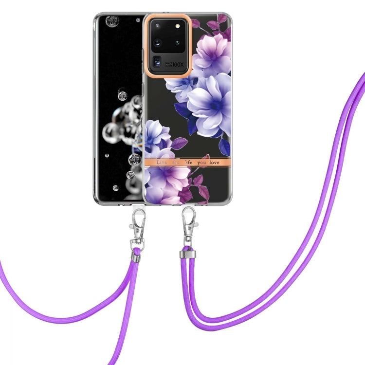 Flowers Series TPU Phone Case with Lanyard, For Samsung Galaxy S20+ 5G, For Samsung Galaxy S20 Ultra 5G, For Samsung Galaxy S20 FE 5G / 4G, For Samsung Galaxy A02s 166mm, For Samsung Galaxy A03s 166mm, For Samsung Galaxy A12, For Samsung Galaxy A13 5G ...