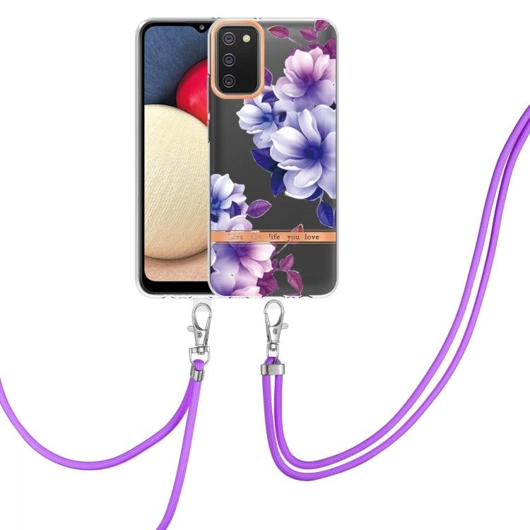Flowers Series TPU Phone Case with Lanyard, For Samsung Galaxy S20+ 5G, For Samsung Galaxy S20 Ultra 5G, For Samsung Galaxy S20 FE 5G / 4G, For Samsung Galaxy A02s 166mm, For Samsung Galaxy A03s 166mm, For Samsung Galaxy A12, For Samsung Galaxy A13 5G ...