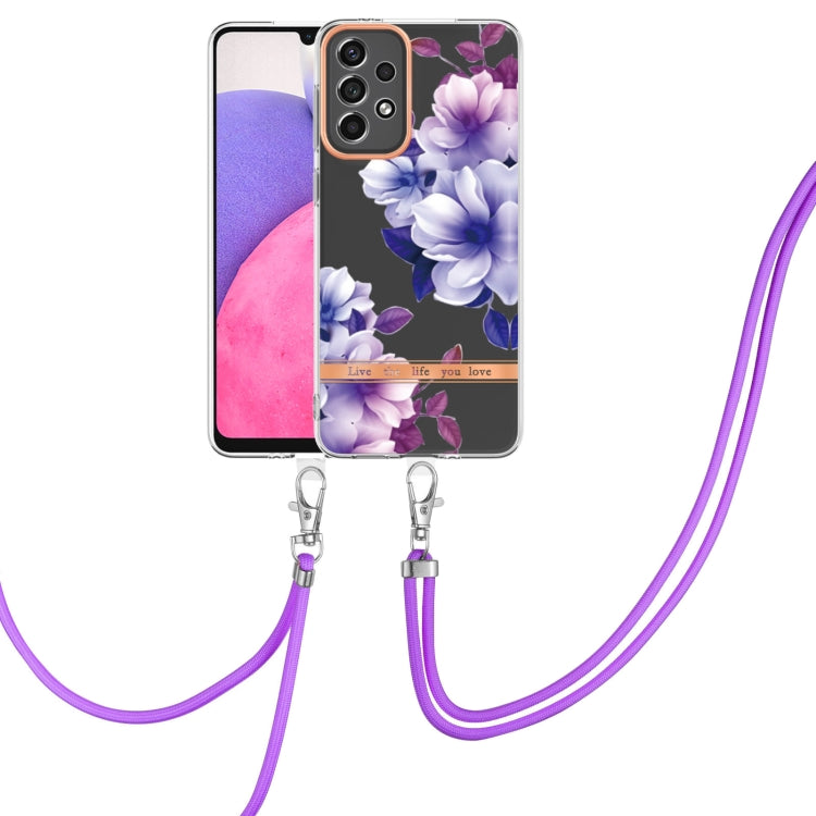 Flowers Series TPU Phone Case with Lanyard, For Samsung Galaxy A22 4G, For Samsung Galaxy A22 5G, For Samsung Galaxy A32 4G, For Samsung Galaxy A32 5G, For Samsung Galaxy A33 5G, For Samsung Galaxy A52 5G / 4G, For Samsung Galaxy A53 5G                ...