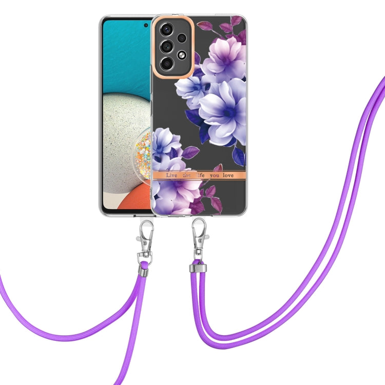 Flowers Series TPU Phone Case with Lanyard, For Samsung Galaxy A22 4G, For Samsung Galaxy A22 5G, For Samsung Galaxy A32 4G, For Samsung Galaxy A32 5G, For Samsung Galaxy A33 5G, For Samsung Galaxy A52 5G / 4G, For Samsung Galaxy A53 5G                ...