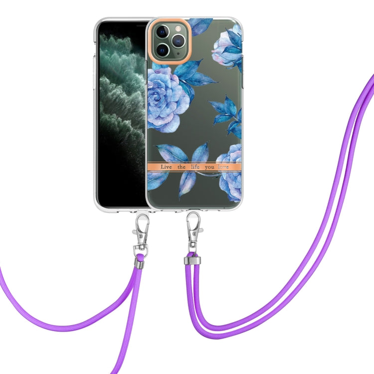 Flowers Series TPU Phone Case with Lanyard, For iPhone 11, For iPhone 11 Pro Max, For iPhone 12 Pro Max, For iPhone 12, For iPhone 13, For iPhone 13 mini, For iPhone 13 Pro, For iPhone 13 Pro Max