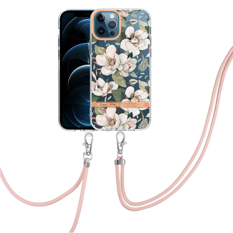 Flowers Series TPU Phone Case with Lanyard, For iPhone 11, For iPhone 11 Pro Max, For iPhone 12 Pro Max, For iPhone 12, For iPhone 13, For iPhone 13 mini, For iPhone 13 Pro, For iPhone 13 Pro Max