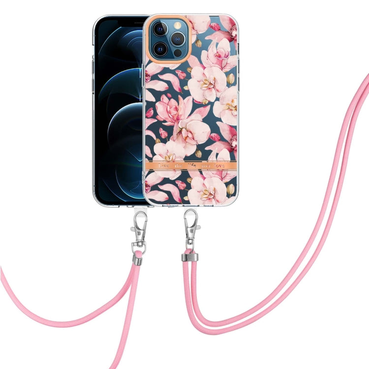 Flowers Series TPU Phone Case with Lanyard, For iPhone 11, For iPhone 11 Pro Max, For iPhone 12 Pro Max, For iPhone 12, For iPhone 13, For iPhone 13 mini, For iPhone 13 Pro, For iPhone 13 Pro Max