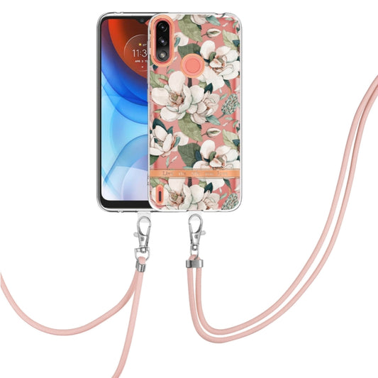 Flowers Series TPU Phone Case with Lanyard, For Motorola Moto E7 Power / Moto E7i Power, For Motorola Moto E20 / E30 / E40, For Motorola Moto G Pure, For Motorola Moto G30 / G20 / G10 / G10 Power, For Motorola Moto G50 5G                               ...