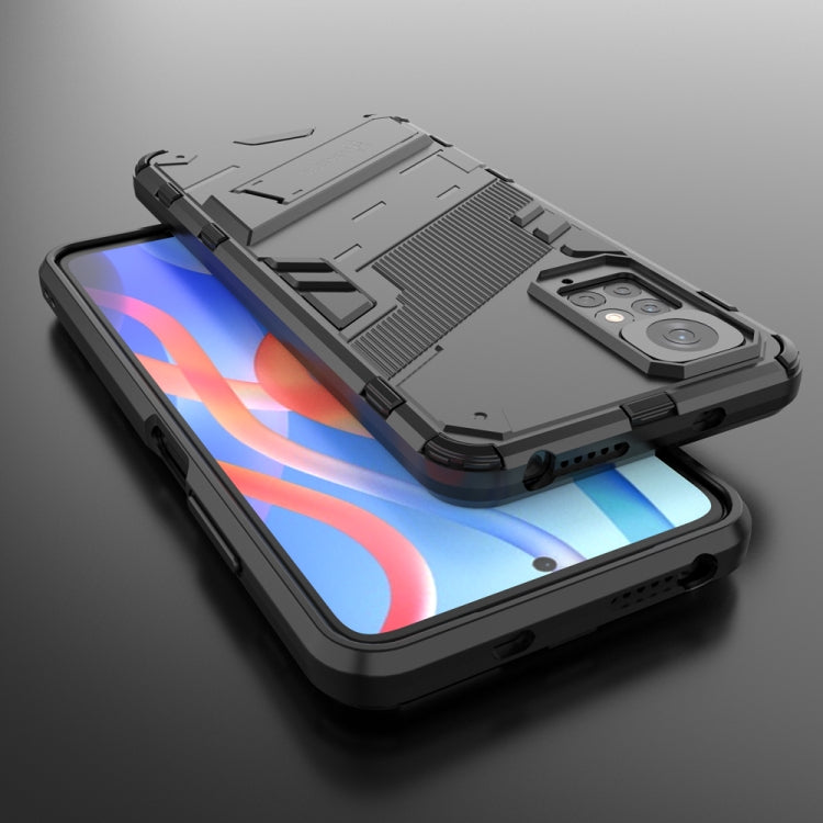 Punk Armor 2 in 1 PC + TPU Shockproof Phone Case with Invisible Holder, For Xiaomi Redmi Note 11 / Note 11S Global