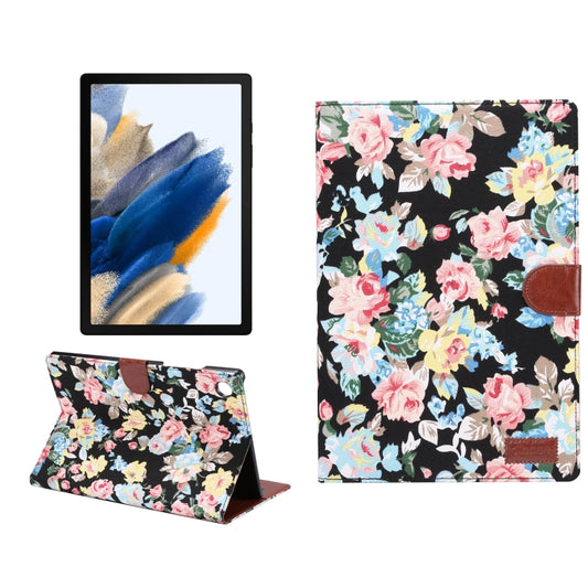Flower Cloth Leather Smart Tablet Case, For Samsung Galaxy Tab A8 10.5 2021 X200 / X205