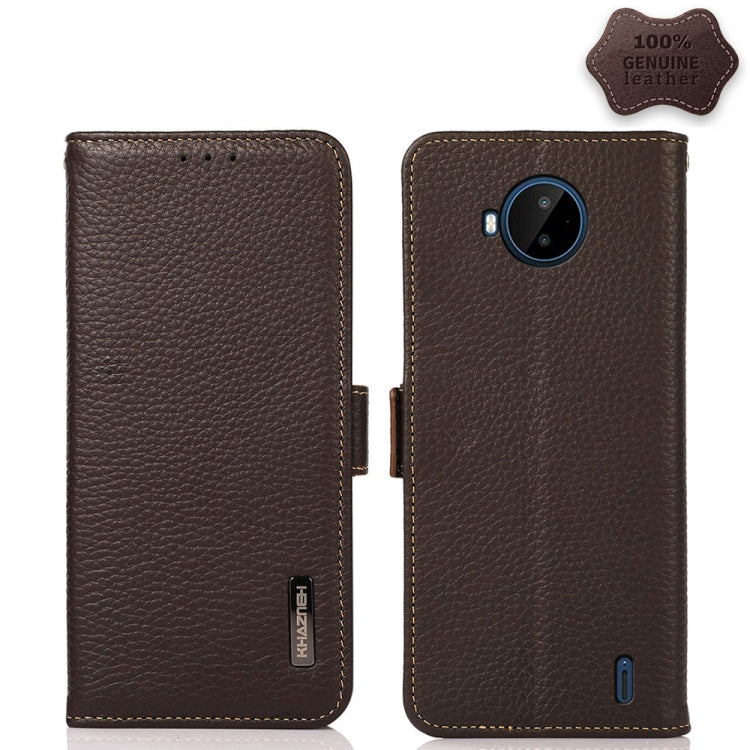 KHAZNEH Side-Magnetic Litchi Genuine Leather RFID Phone Case, For Nokia C20 Plus, For OPPO Reno7 5G / Find X5 Lite, For Xiaomi Redmi Note 11 Pro 5G / 4G Foreign Version, For Xiaomi Redmi Note 11 Pro 5G / 4G                                              ...