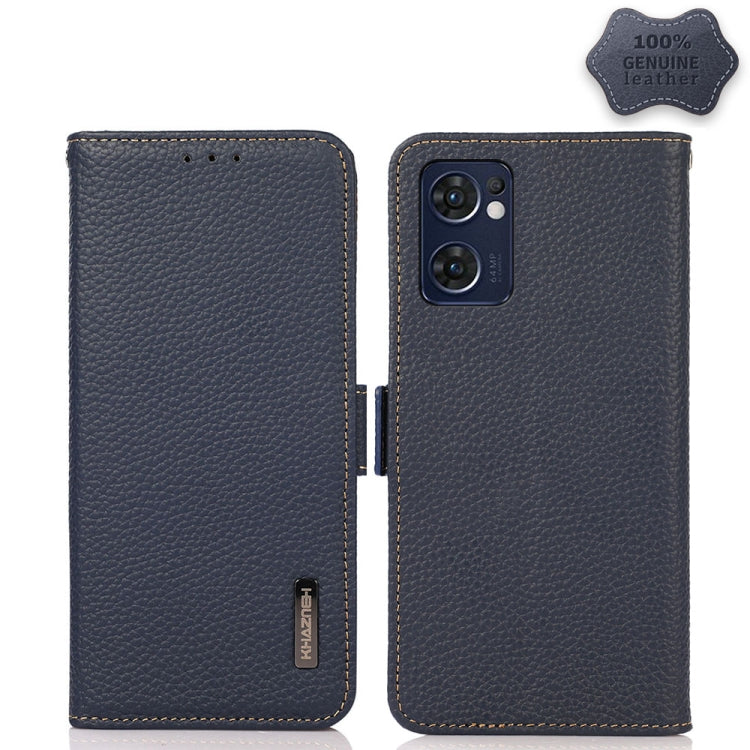 KHAZNEH Side-Magnetic Litchi Genuine Leather RFID Phone Case, For Nokia C20 Plus, For OPPO Reno7 5G / Find X5 Lite, For Xiaomi Redmi Note 11 Pro 5G / 4G Foreign Version, For Xiaomi Redmi Note 11 Pro 5G / 4G                                              ...