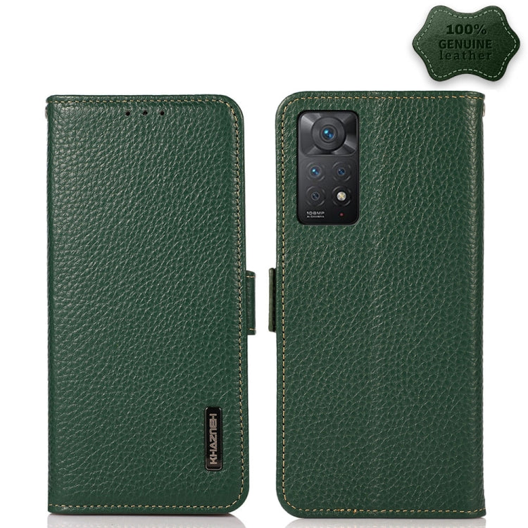 KHAZNEH Side-Magnetic Litchi Genuine Leather RFID Phone Case, For Nokia C20 Plus, For OPPO Reno7 5G / Find X5 Lite, For Xiaomi Redmi Note 11 Pro 5G / 4G Foreign Version, For Xiaomi Redmi Note 11 Pro 5G / 4G                                              ...