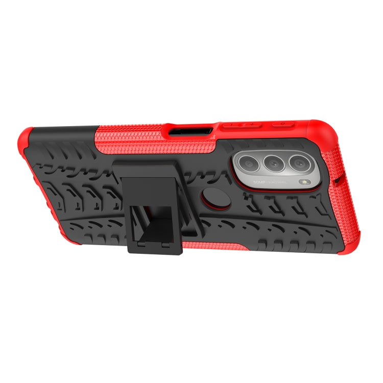 Tire Texture TPU + PC Phone Case with Holder, For Motorola Moto G51 5G, For Motorola Moto G71 5G, For Motorola Moto G31 / G41