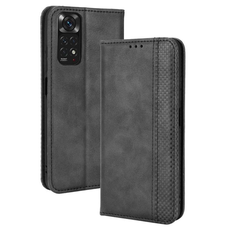 Magnetic Buckle Retro Crazy Horse Leather Phone Case, For Motorola Moto Edge 30 Pro/Edge+ 2022/Edge X30, For Wiko Y82, For Xiaomi Redmi Note 11S / Note 11 4G Overseas Version, For Xiaomi Redmi Note 11 Pro 4G / 5G Overseas Version, For Asus Zenfone 8 / ...