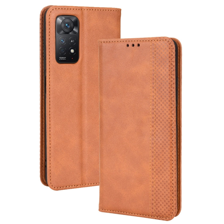 Magnetic Buckle Retro Crazy Horse Leather Phone Case, For Motorola Moto Edge 30 Pro/Edge+ 2022/Edge X30, For Wiko Y82, For Xiaomi Redmi Note 11S / Note 11 4G Overseas Version, For Xiaomi Redmi Note 11 Pro 4G / 5G Overseas Version, For Asus Zenfone 8 / ...