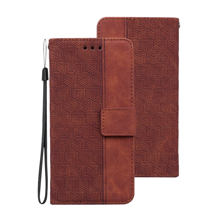 Geometric Embossed Leather Phone Case, For Huawei P smart 2021 / Y7a, For Huawei P50, For Huawei P50 Pro, For Honor 20 / Huawei nova 5T