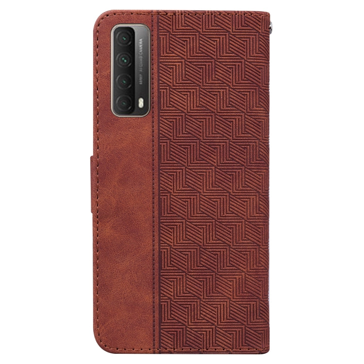 Geometric Embossed Leather Phone Case, For Huawei P smart 2021 / Y7a, For Huawei P50, For Huawei P50 Pro, For Honor 20 / Huawei nova 5T